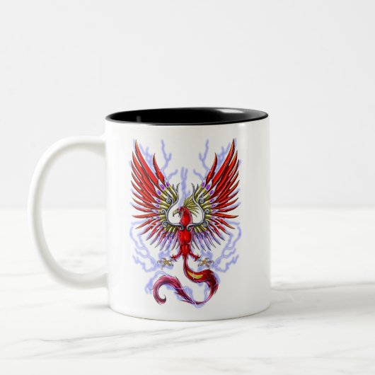 Thunderbird Cryptid Creature Tweekleurige Koffiemok (Links)