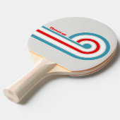 Thunderbird Curl Strepen met Naam Tafeltennisbatje (Voorkant Gekanteld)