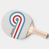 Thunderbird Curl Strepen met Naam Tafeltennisbatje (Zijkant)