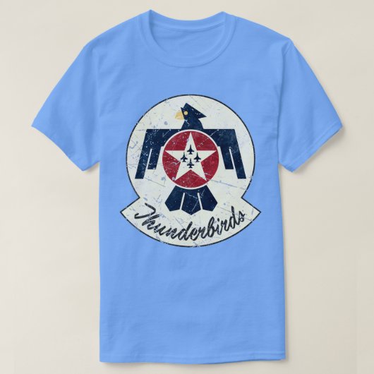 Thunderbird F16 Air Demonstration Team USAAF T-shirt (Design voorkant)