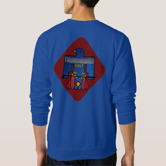 Thunderbird Golf Crewneck Sweatshirt – Classic Blu (Achterkant)