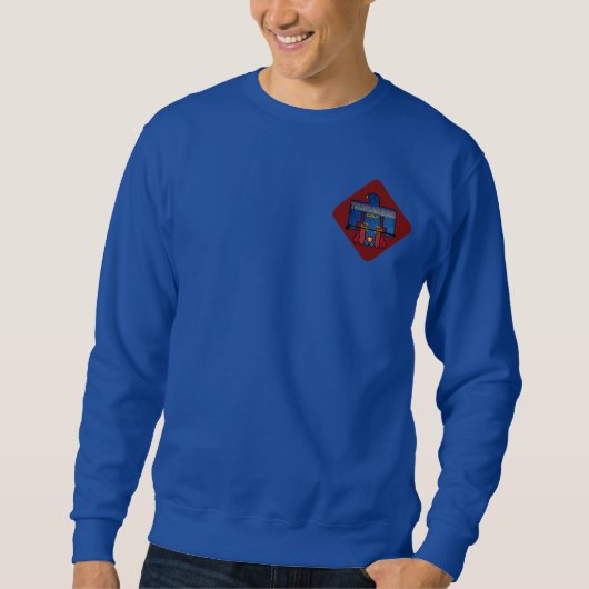Thunderbird Golf Crewneck Sweatshirt – Classic Blu (Voorkant)