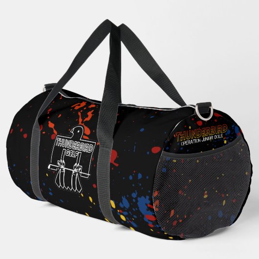 Thunderbird Golf Duffle Bag – Black Splatter Plunjezak (Rechterhoek)