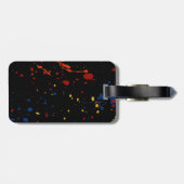 Thunderbird golftas Label – Black Splatter Edition Bagagelabel (Achterkant horizontaal)