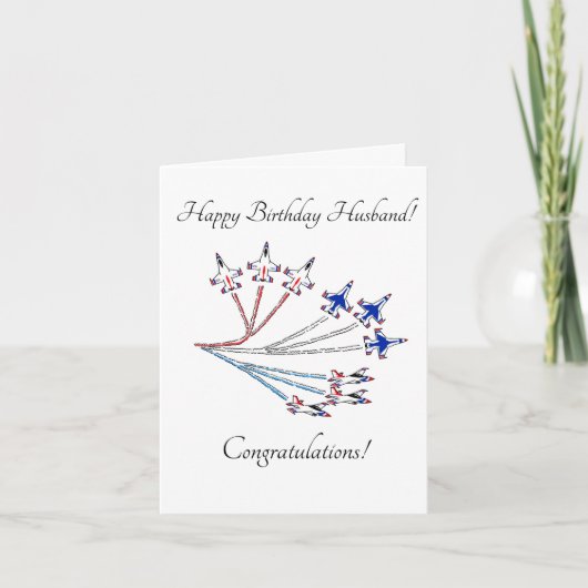 Thunderbird Husband Birthday Card White Kaart (Voorkant)