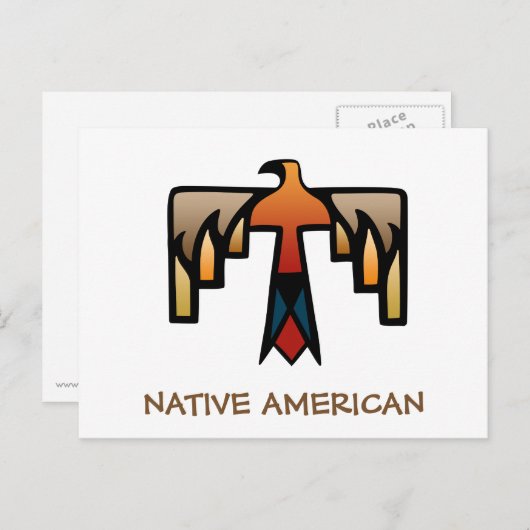 Thunderbird - Inheems Amerikaans Indiaans symbool Briefkaart (Voorkant / Achterkant)
