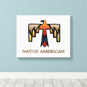 Thunderbird - Inheems Amerikaans Indiaans symbool Canvas Afdruk (Insitu (Houten vloer))