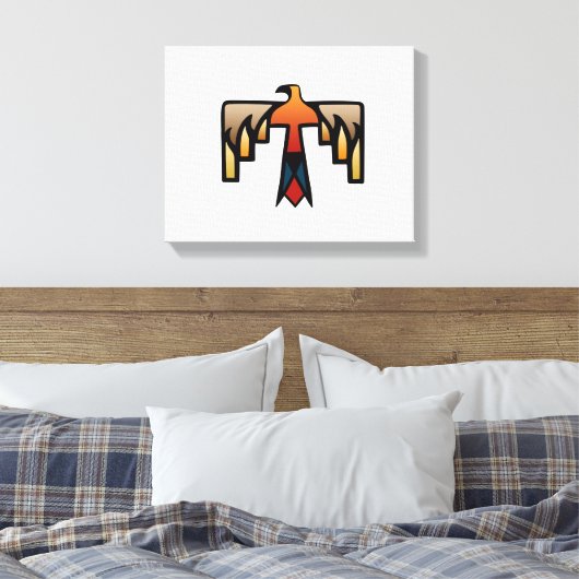 Thunderbird - Inheems Amerikaans Indiaans symbool Canvas Afdruk (Insitu (Slaapkamer))