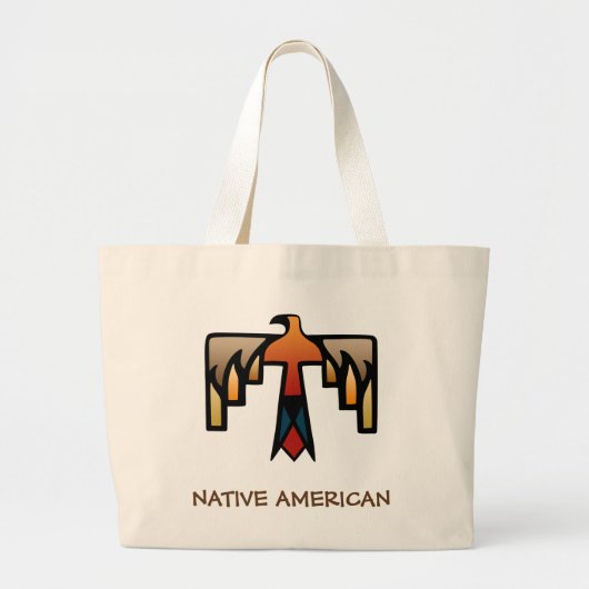 Thunderbird - Inheems Amerikaans Indiaans symbool Grote Tote Bag (Voorkant)