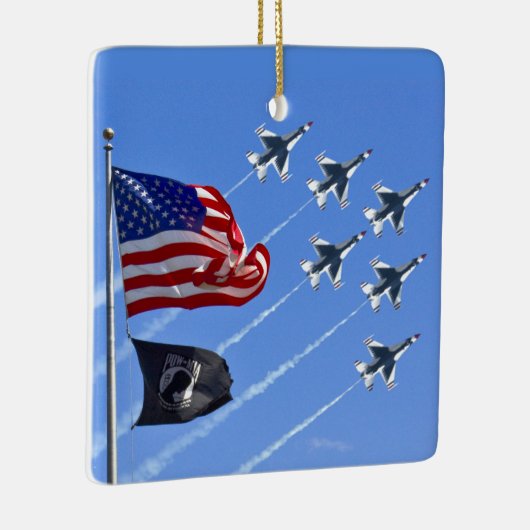 Thunderbird Jets USA MIA/POW Vlag Keramisch Ornament (Rechts)