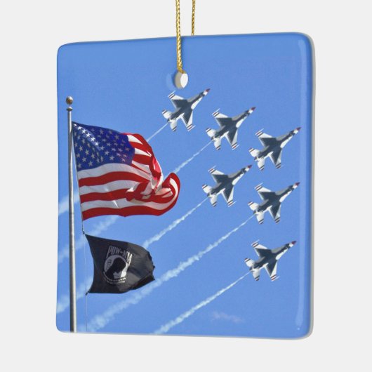 Thunderbird Jets USA MIA/POW Vlag Keramisch Ornament (Links)