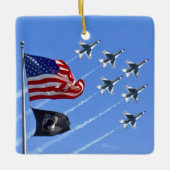 Thunderbird Jets USA MIA/POW Vlag Keramisch Ornament (Voorkant)