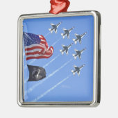 Thunderbird Jets USA MIA/POW Vlag Metalen Ornament (Links)