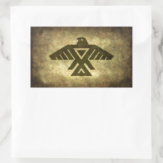 Thunderbird - perkamenttextuur rechthoekige sticker (Tas)