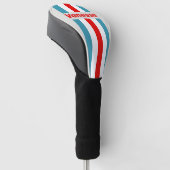 Thunderbird Pin Gestreept met Naam Golfheadcover (Schuin)