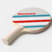 Thunderbird Schuin Strepen met Naam Tafeltennisbatje (Voorkant Gekanteld)