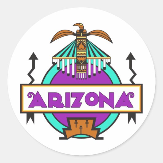 Thunderbird Shield Ronde Sticker (Voorkant)