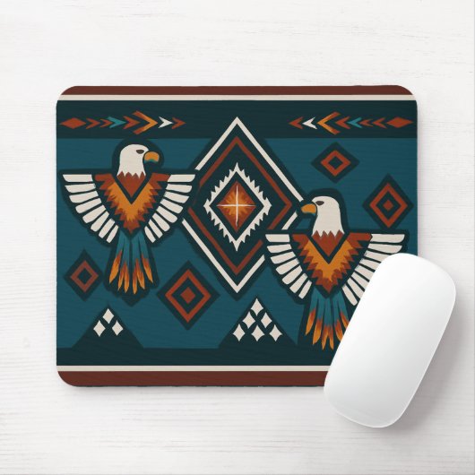 Thunderbird Spirit Tribal Pattern Muismat (Met muis)