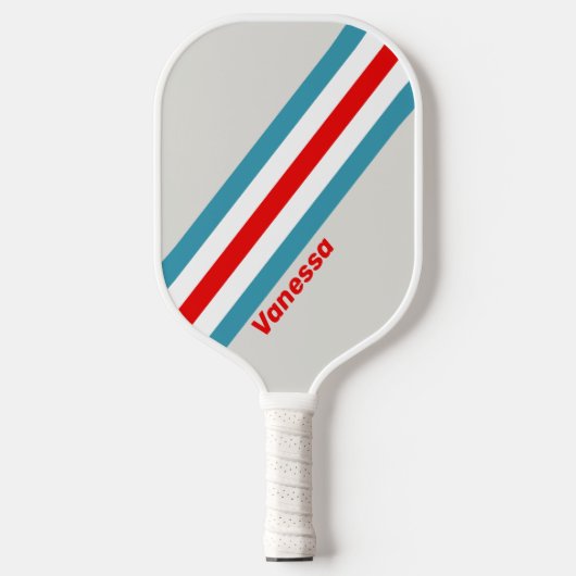 Thunderbird Strepen met Naam Pickleball Paddle (Voorkant)