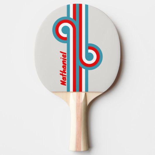 Thunderbird Stripe Loop met naam Tafeltennisbatje (Voorkant)
