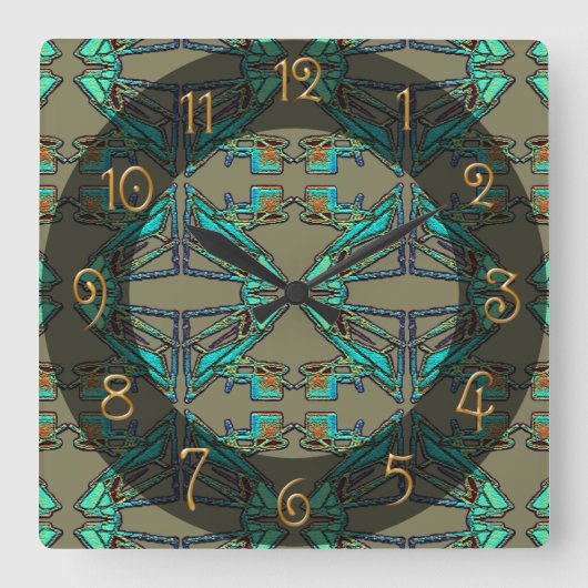 Thunderbird Vierkante Klok (Voorkant)