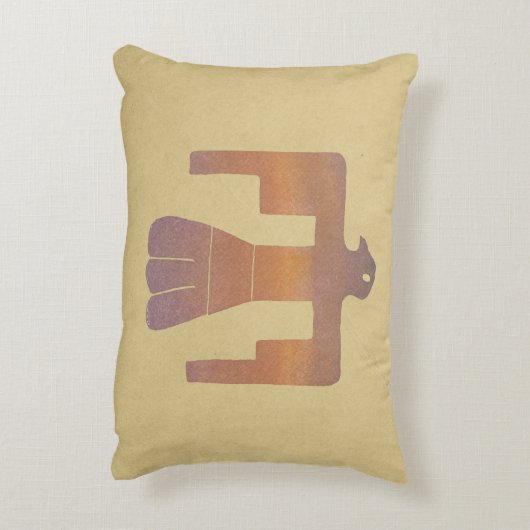 Thunderbird Waterverf Accent Kussen (Achterkant (Verticaal))