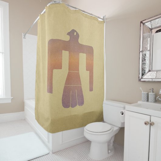 Thunderbird Waterverf Douchegordijn (In situ)