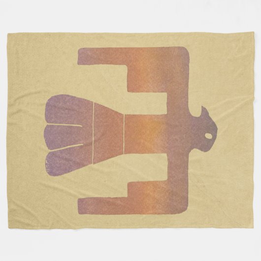 Thunderbird Waterverf Fleece Deken (Voorkant (Horizontaal))