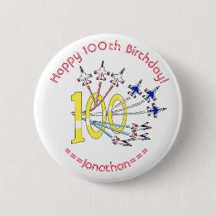 Thunderbirds 100ste verjaardagsbadge ronde button 5,7 cm