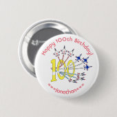 Thunderbirds 100ste verjaardagsbadge ronde button 5,7 cm (Voorkant /achterkant)