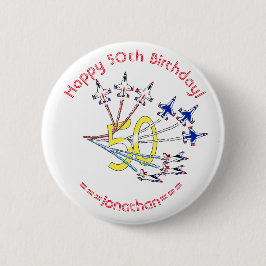 Thunderbirds 50e verjaardag Badge Ronde Button 5,7 Cm