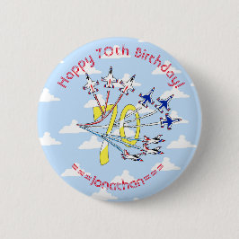Thunderbirds 70th Blue Sky Verjaardagsbadge Ronde Button 5,7 Cm