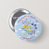 Thunderbirds 70th Blue Sky Verjaardagsbadge Ronde Button 5,7 Cm (Voorkant /achterkant)