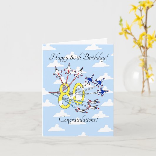 Thunderbirds 80th - Verjaardag Kaart Blue Sky (Gele Bloem)