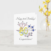 Thunderbirds 80th - Verjaardag Kaart Wit (Gele Bloem)