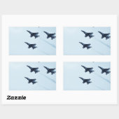 Thunderbirds F-16 vliegshow Rechthoekige Sticker (Vel)