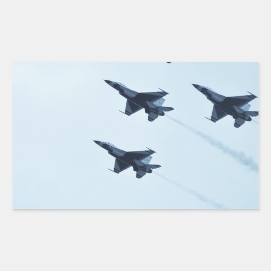 Thunderbirds F-16 vliegshow Rechthoekige Sticker (Voorkant)