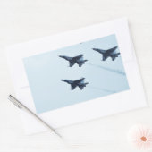 Thunderbirds F-16 vliegshow Rechthoekige Sticker (Envelop)