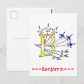 Thunderbirds Initiële B-prentbriefkaart Briefkaart (Voorkant / Achterkant)