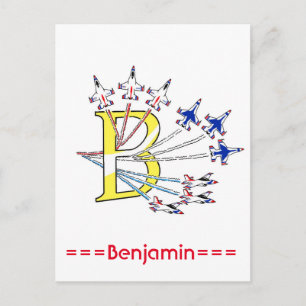 Thunderbirds Initiële B-prentbriefkaart Briefkaart