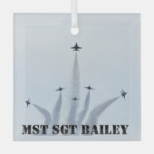 Thunderbirds Split Formaties Glas Ornament (Voorkant)