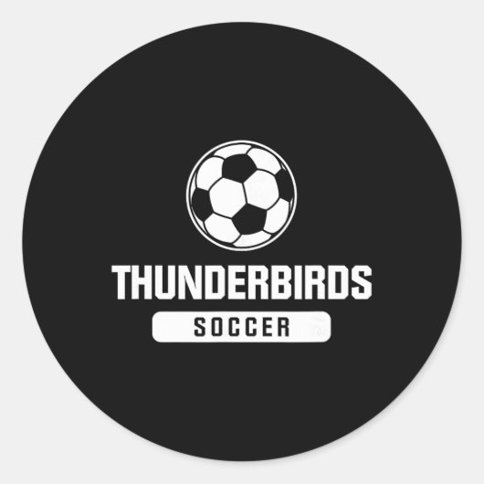 Thunderbirds Voetbal voor Basisonderwijs, Middelba Ronde Sticker (Voorkant)
