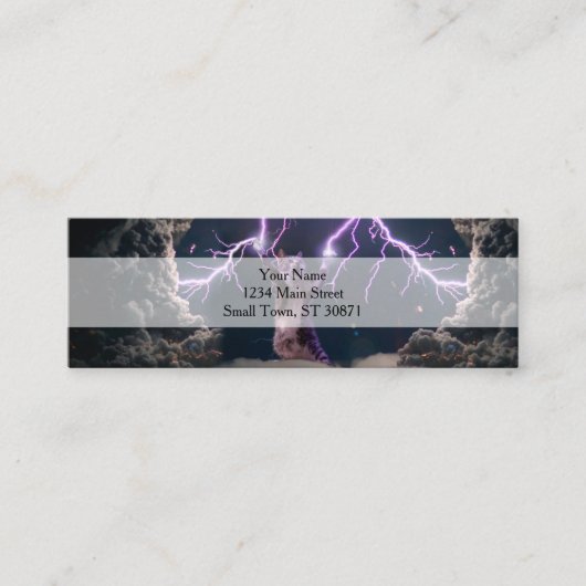 Thunderbolkat Mini Visitekaartje (Voorkant)