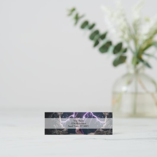 Thunderbolkat Mini Visitekaartje (Staand voorkant)