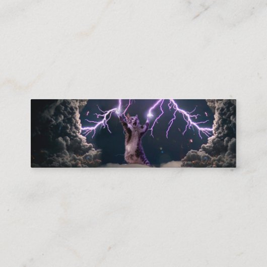 Thunderbolkat Mini Visitekaartje (Achterkant)