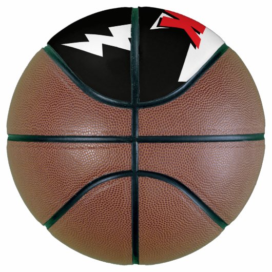 Thunderbolt lightning flash strikes personalized basketbal (Rechts)