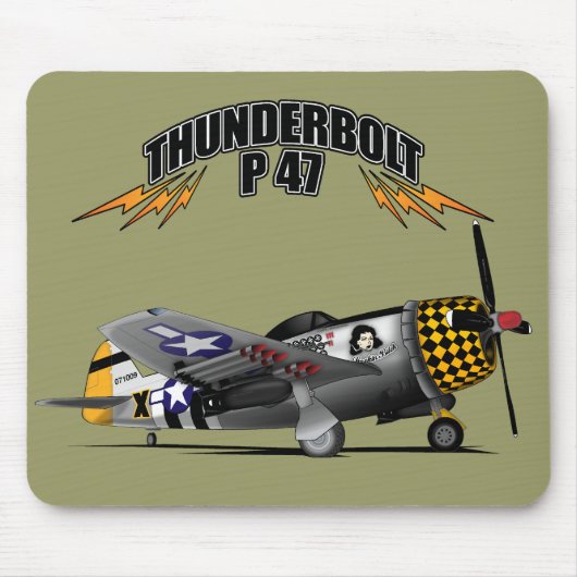 Thunderbolt P47 Mousepad Muismat (Voorkant)