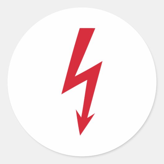 Thunderbolt Ronde Sticker (Voorkant)