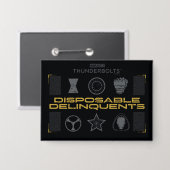 Thunderbolts* | Disposable Delinquents Button (Voorkant / Achterkant)