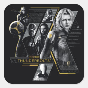Thunderbolts* Groepsstrip Vierkante Sticker